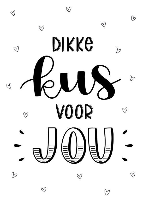 Wenskaarten - Liefde kaart - Dikke kus voor jou