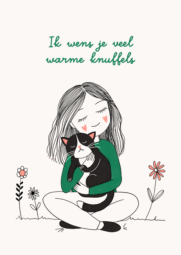 Wenskaarten - Lieve wenskaart een warme knuffel voor jou