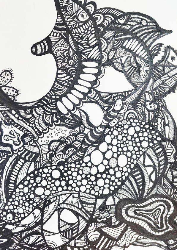 Mooie wenskaart met fineline tekening - Wenskaarten Wenskaarten - Mooie wenskaart met fineline tekening