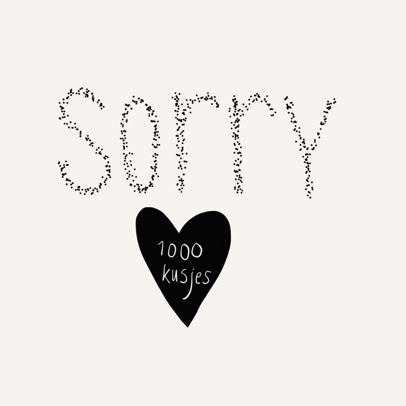 Wenskaarten - Sorry 1000 kusjes