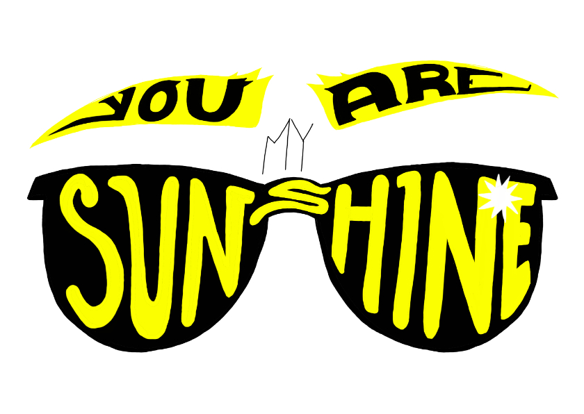 Wenskaarten - Stoere liefdeskaart -You are the sunshine to my sunglasses 