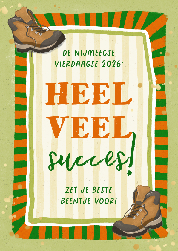 Wenskaarten - Succes Nijmeegse vierdaagse schoenen succes
