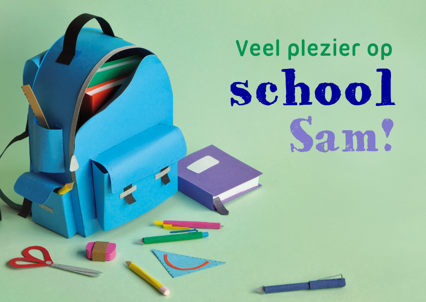 Wenskaarten - Veel plezier op school kaart