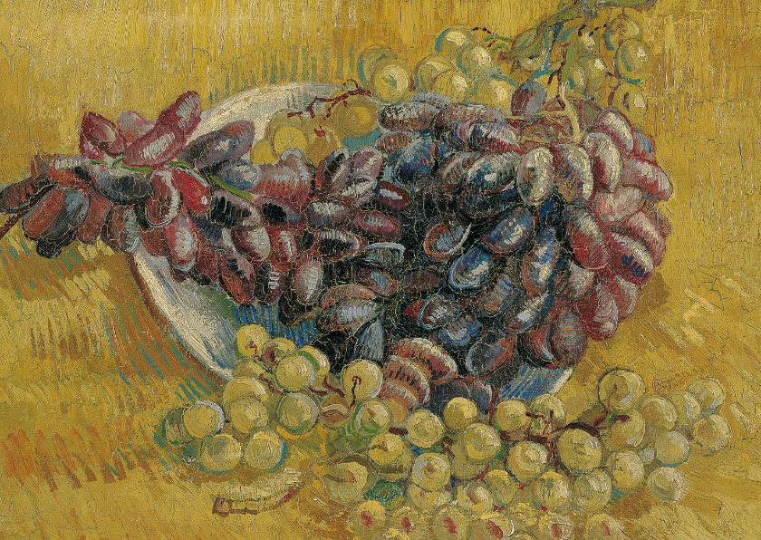 Vincent van Gogh. Stilleven met druiven - Wenskaarten Wenskaarten - Vincent van Gogh. Stilleven met druiven