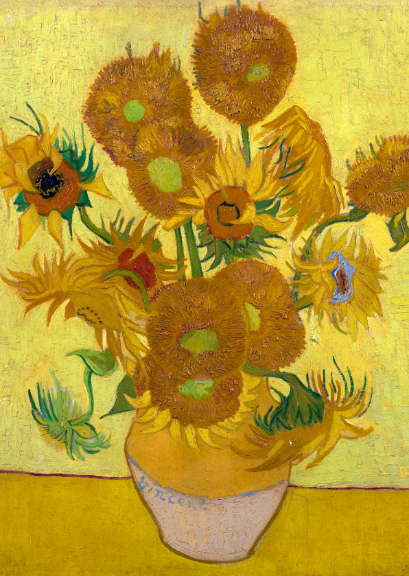 Wenskaarten - Vincent van Gogh. Zonnebloemen