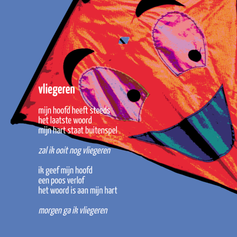 Wenskaarten - vliegeren - gedicht