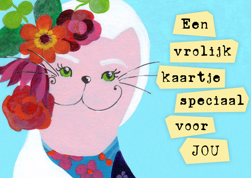 Wenskaarten - Vriendschap kaart kat speciaal