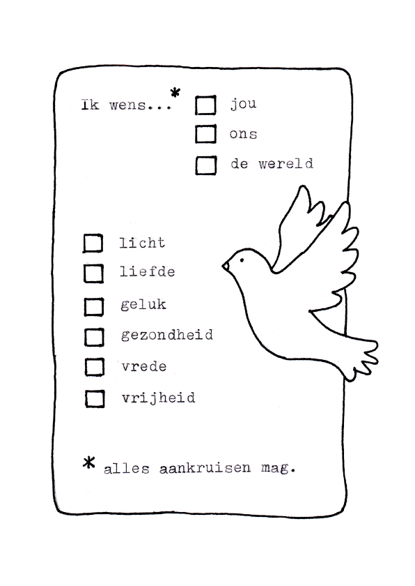 Vrijheidscollectie duif vrij om te wensen en te kiezen - Wenskaarten Wenskaarten - Vrijheidscollectie duif vrij om te wensen en te kiezen