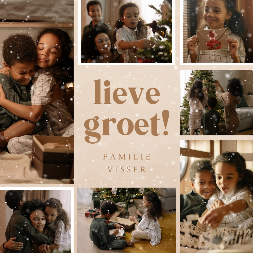 Wenskaart collage van 7 foto's - Wenskaarten Wenskaarten - Wenskaart collage van 7 foto's