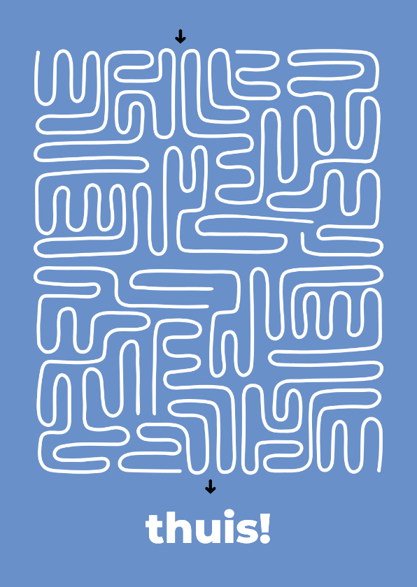 Wenskaarten - Wenskaart 'doolhof thuis' Ronald McDonald Kinderfonds