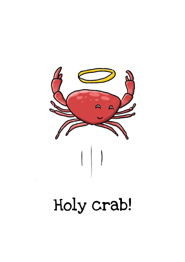 Wenskaarten - Wenskaart holy crab trots op jou kaart