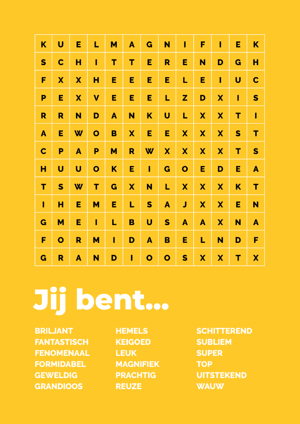 Wenskaarten - Wenskaart 'jij bent...' Ronald McDonald Huis Nederland