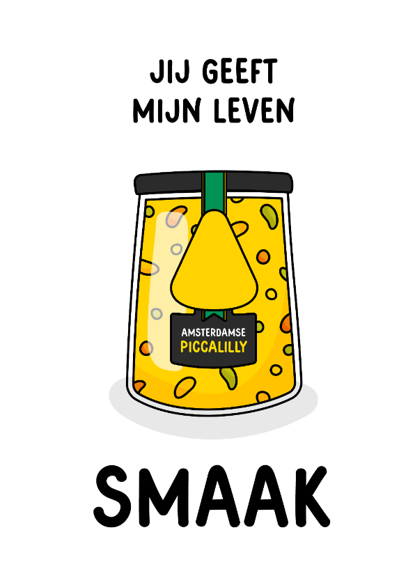 Wenskaart jij geeft mijn leven smaak - Wenskaarten Wenskaarten - Wenskaart jij geeft mijn leven smaak
