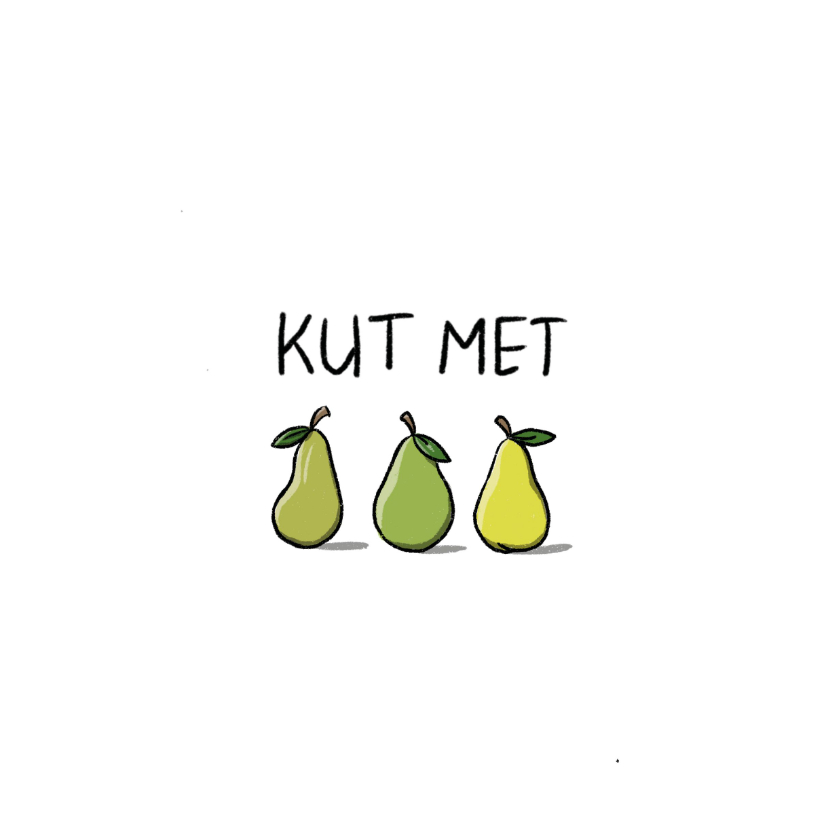 Wenskaarten - Wenskaart kut met peren kaart