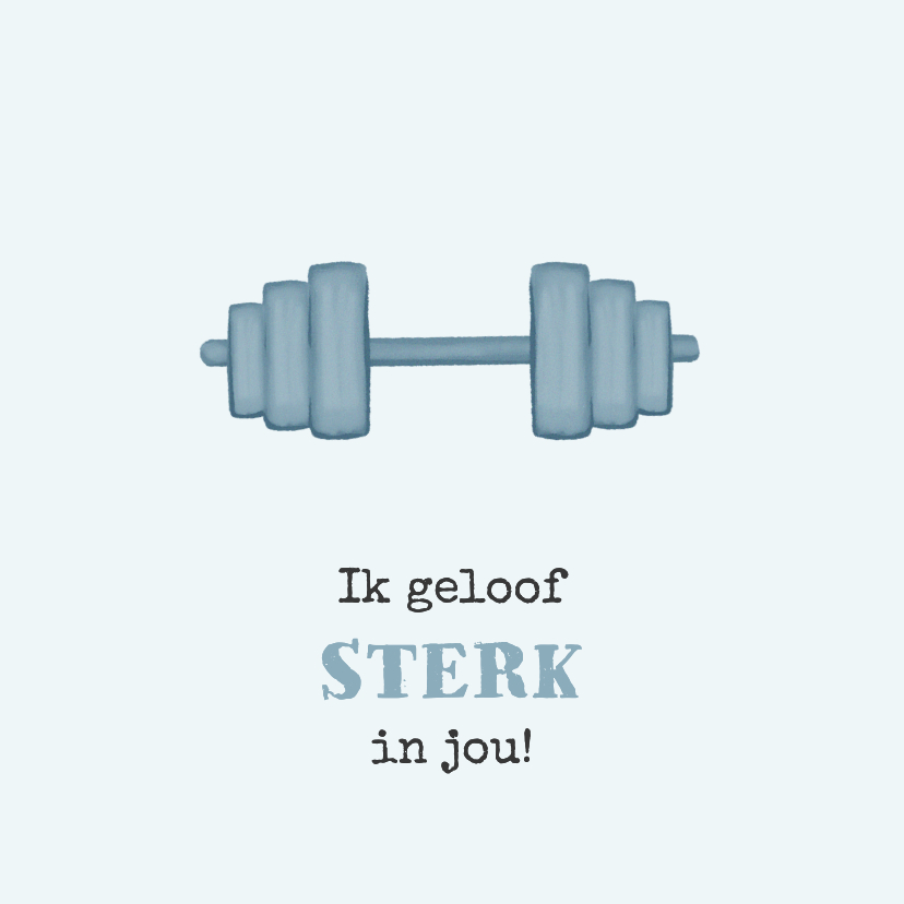 Wenskaarten - Wenskaart sport motiverend fitness trots