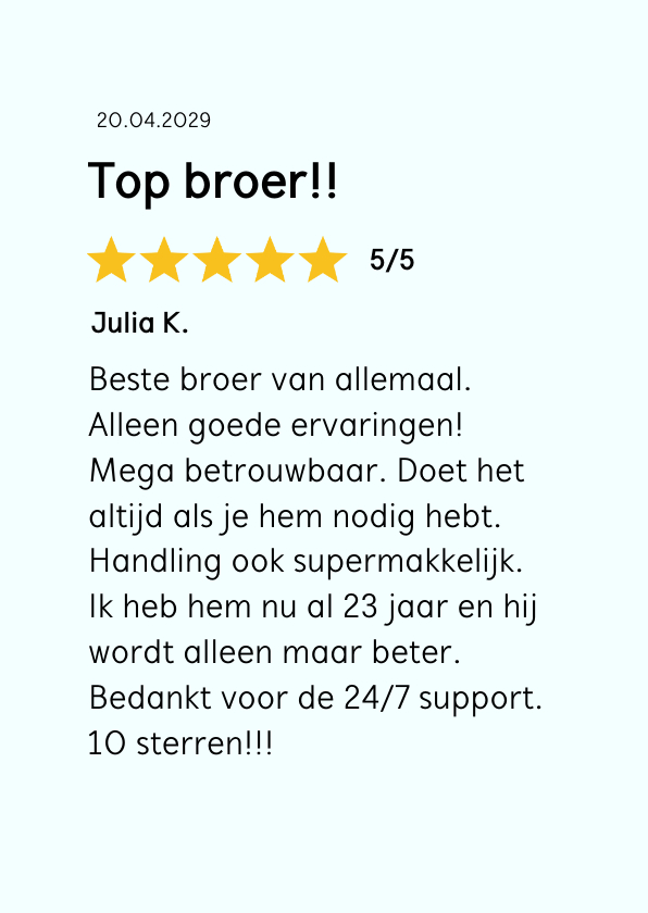 Wenskaarten - Wenskaart voor de beste 5-sterren-broer