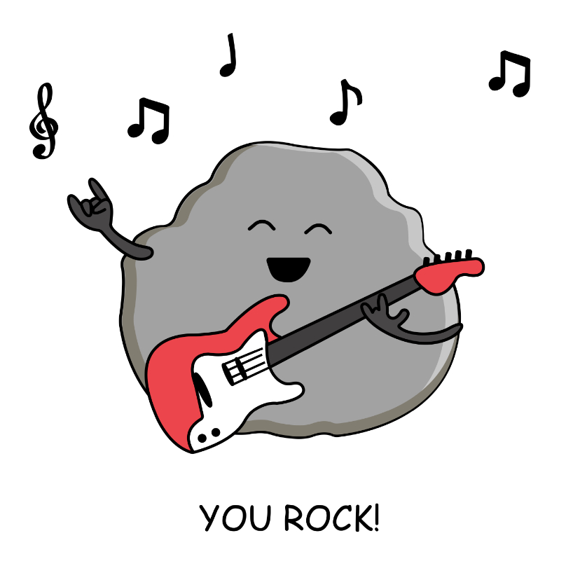 Wenskaart You Rock dear - Wenskaarten Wenskaarten - Wenskaart You Rock dear