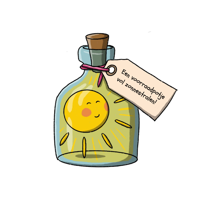 Wenskaarten - Zomaar een voorraadpotje vol zonnestralen kaart