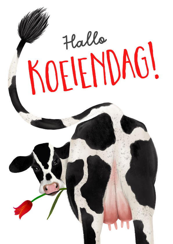 Wenskaarten - Zomaarkaart 'Koeiendag!'