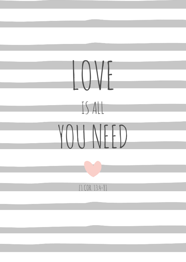 Woonkaart love is all you need - Woonkaarten Woonkaarten - Woonkaart love is all you need