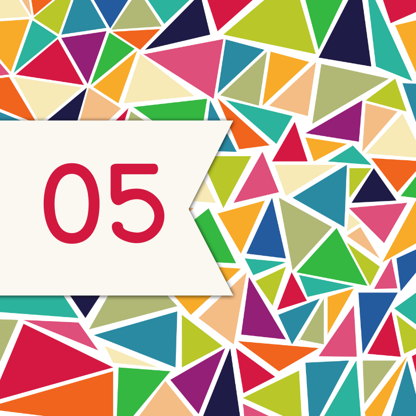Driehoek jubileum 5 jaar - DH - Zakelijke kaarten Zakelijke kaarten - Driehoek jubileum 5 jaar - DH