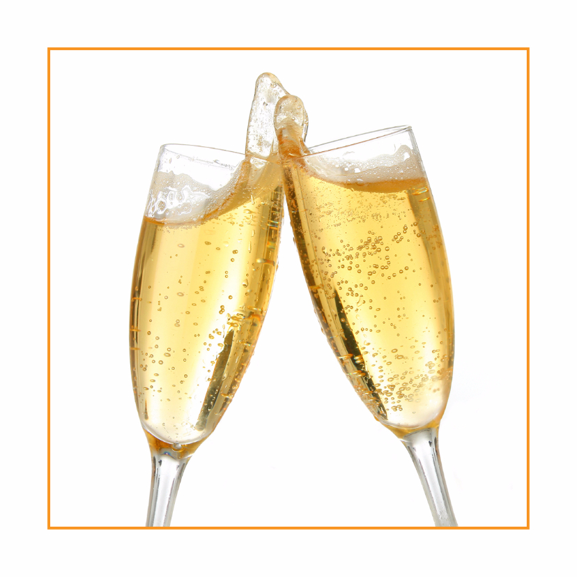 Zakelijke kaarten - Feestelijke openingskaart champagne