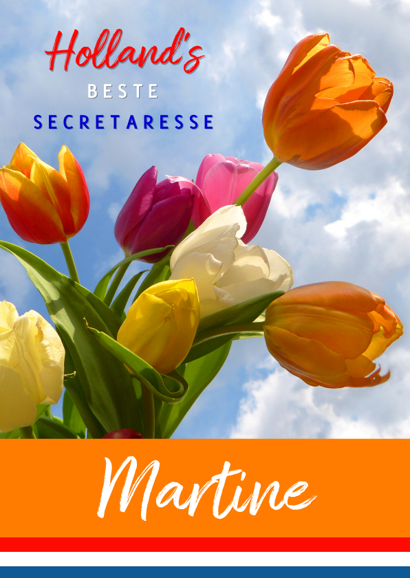 Zakelijke kaarten - Felicitatie Wenskaart Zeg het met tulpen