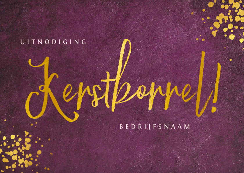 Bordeaux kleurige uitnodiging voor zakelijke kerstborrel - Zakelijke kerstkaarten Zakelijke kerstkaarten - Bordeaux kleurige uitnodiging voor zakelijke kerstborrel