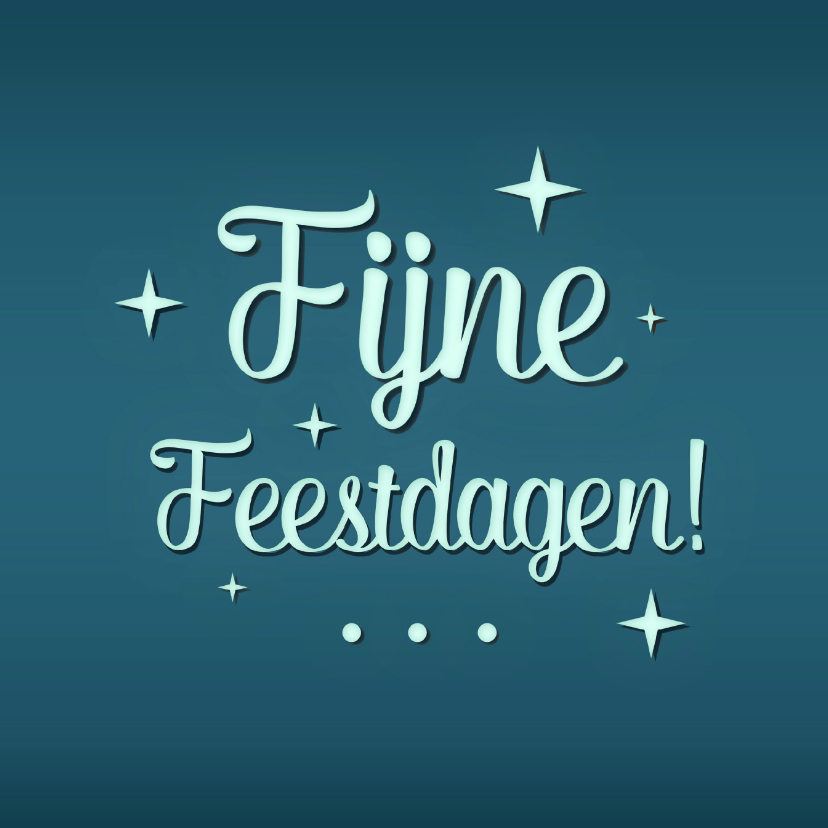 Fijne feestdagen letters sierlijk - Zakelijke kerstkaarten Zakelijke kerstkaarten - Fijne feestdagen letters sierlijk