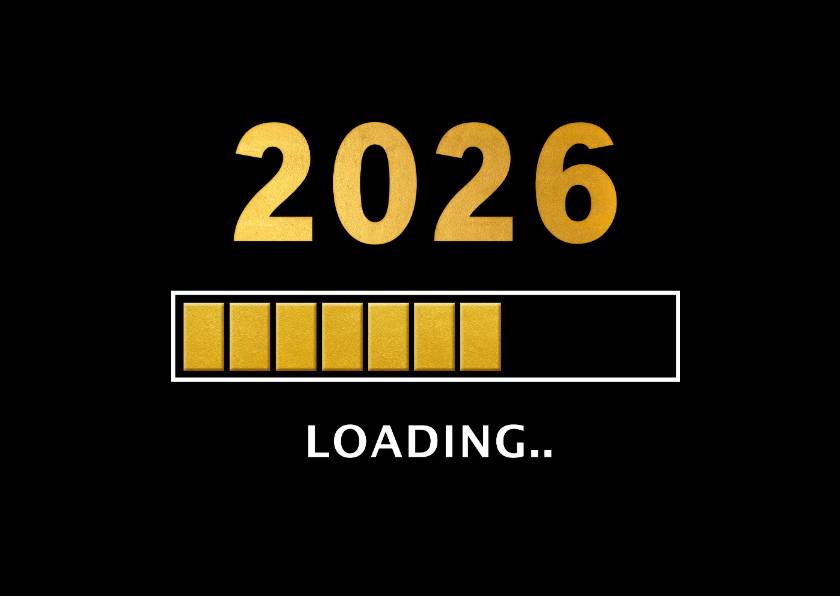 Zakelijke kerstkaarten - Grappige zakelijke kerst /nieuwjaars kaart met laadbalk 2026