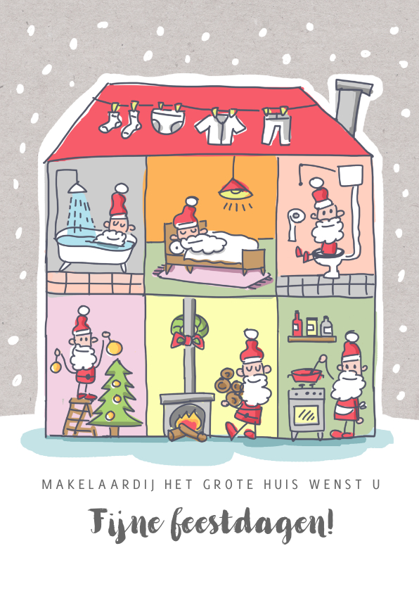 Zakelijke kerstkaarten - Grappige zakelijke kerstkaart makelaardij