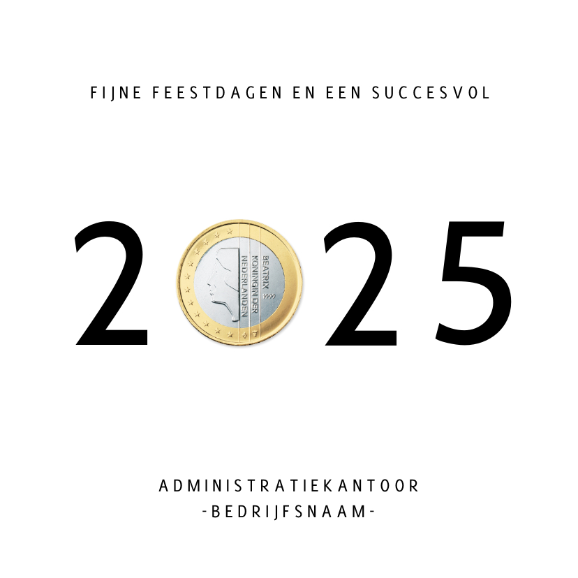 Grappige zakelijke nieuwjaarskaart jaartal 2025 Kaartje2go