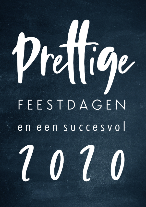 Handlettering kerstkaart met stoer blauwe achtergrond - Zakelijke kerstkaarten Zakelijke kerstkaarten - Handlettering kerstkaart met stoer blauwe achtergrond