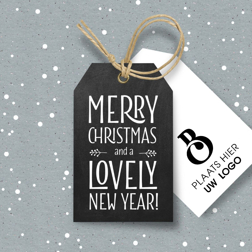 Hippe zakelijke kerstkaart label en logo - Zakelijke kerstkaarten Zakelijke kerstkaarten - Hippe zakelijke kerstkaart label en logo