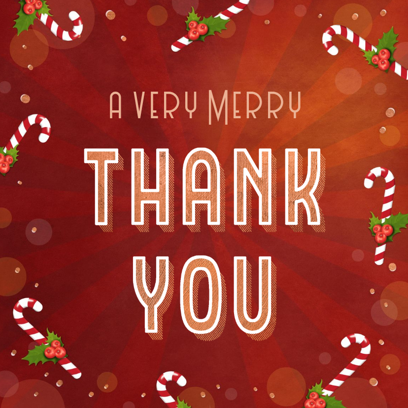 Kerst - bedankkaart merry thank you - Zakelijke kerstkaarten Zakelijke kerstkaarten - Kerst - bedankkaart merry thank you