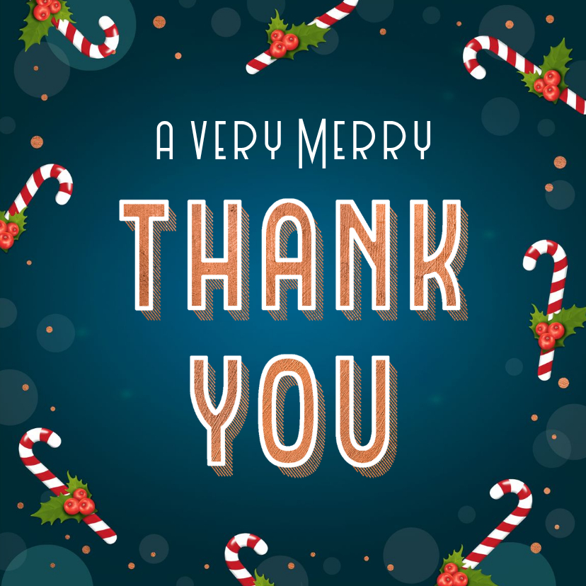 Kerst - merry thank you bedankkaart - Zakelijke kerstkaarten Zakelijke kerstkaarten - Kerst - merry thank you bedankkaart