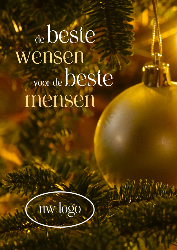 Zakelijke kerstkaarten - Kerstkaart de beste wensen voor de beste mensen