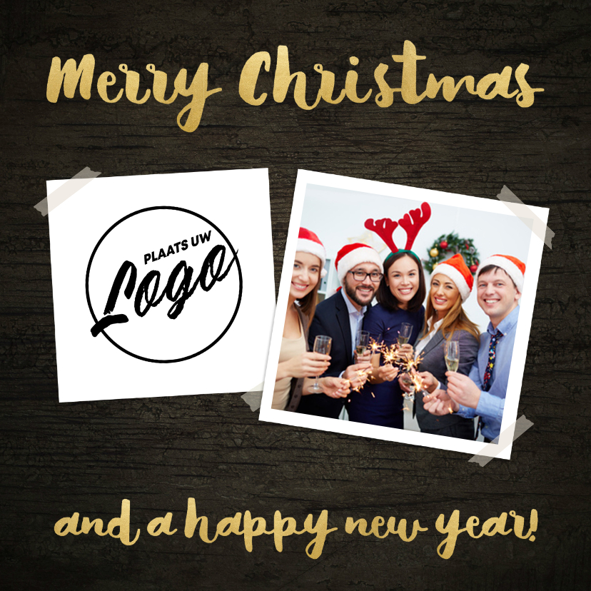 Kerstkaart met logo en foto - SU - Zakelijke kerstkaarten Zakelijke kerstkaarten - Kerstkaart met logo en foto - SU