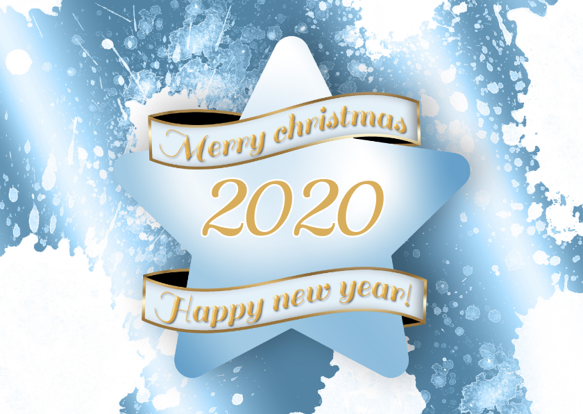 Kerstkaart ster ijs 2020 RB - Zakelijke kerstkaarten Zakelijke kerstkaarten - Kerstkaart ster ijs 2020 RB