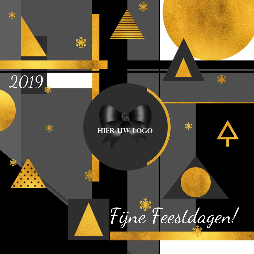 Kerstkaart stijlvol goud 2019 - Zakelijke kerstkaarten Zakelijke kerstkaarten - Kerstkaart stijlvol goud 2019