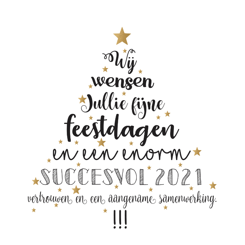 Kerstkaart Woordboom hip en trendy zakelijk wit - Zakelijke kerstkaarten Zakelijke kerstkaarten - Kerstkaart Woordboom hip en trendy zakelijk wit