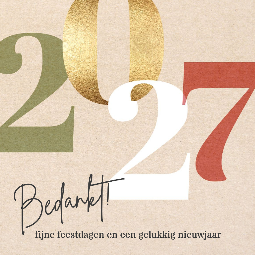 Kerstkaart zakelijk bedankt 2027 - Zakelijke kerstkaarten Zakelijke kerstkaarten - Kerstkaart zakelijk bedankt 2027