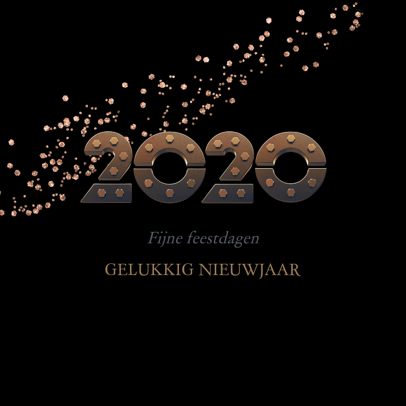 Kerstkaart zakelijk brons - Zakelijke kerstkaarten Zakelijke kerstkaarten - Kerstkaart zakelijk brons