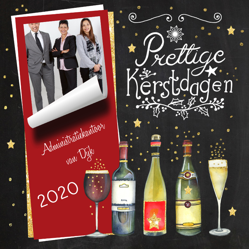Kerstkaart zakelijk wijn - Zakelijke kerstkaarten Zakelijke kerstkaarten - Kerstkaart zakelijk wijn