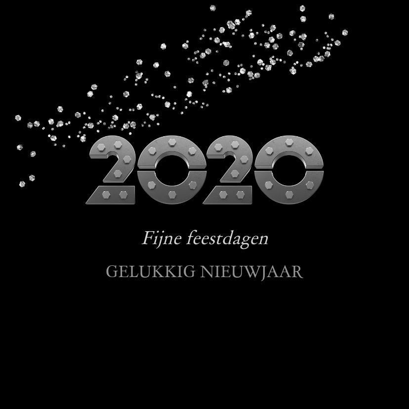 Kerstkaart zakelijk zilver metaal - Zakelijke kerstkaarten Zakelijke kerstkaarten - Kerstkaart zakelijk zilver metaal