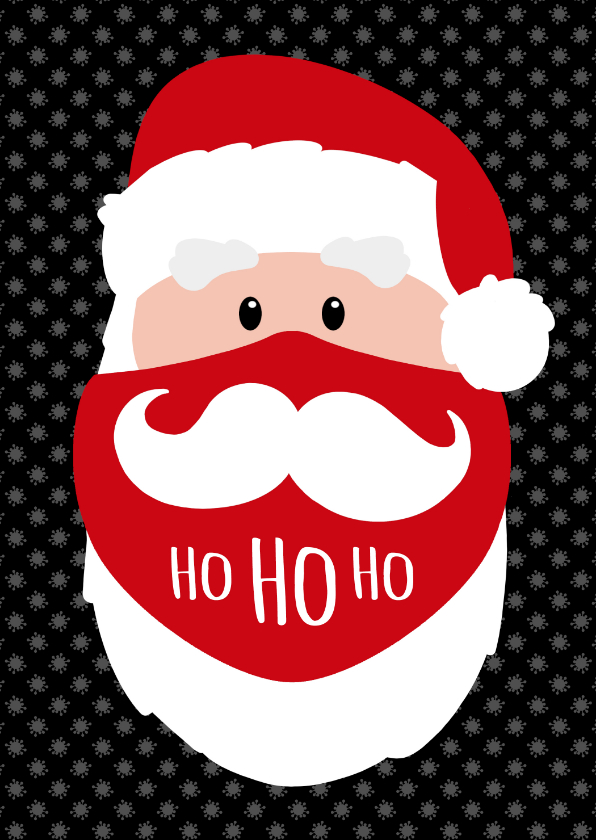 Kerstman mondkapje bedankt Ho ho ho - Zakelijke kerstkaarten Zakelijke kerstkaarten - Kerstman mondkapje bedankt Ho ho ho