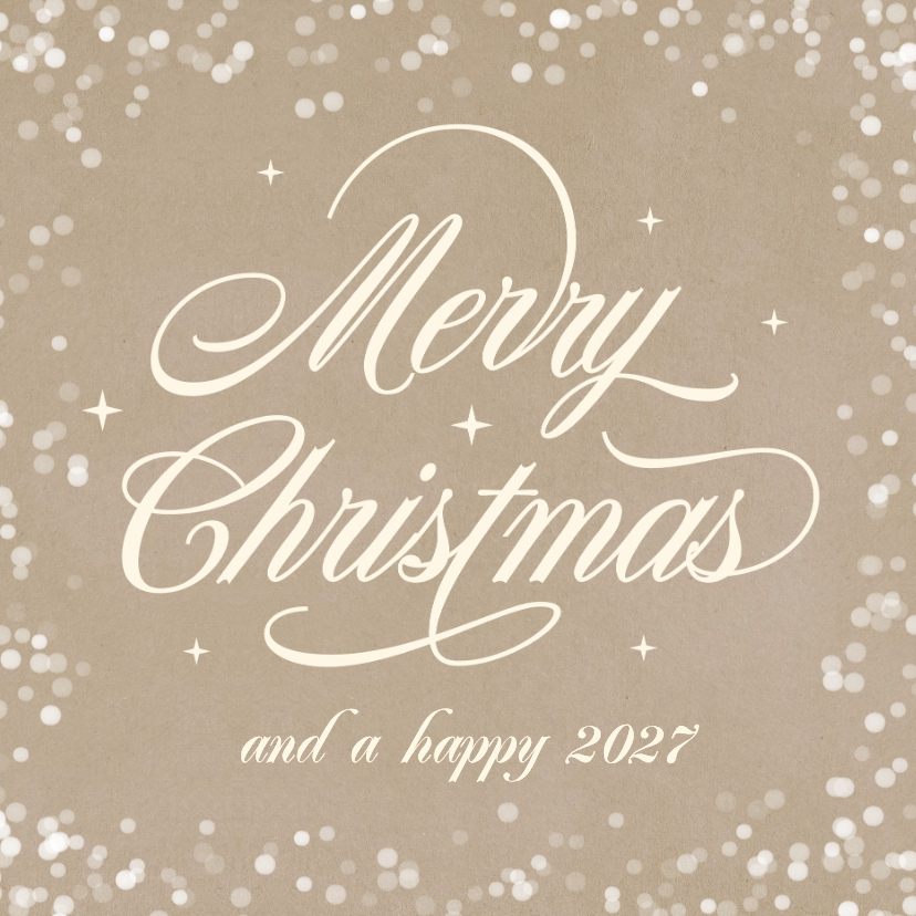 Klassieke algemene zakelijke kerstkaart kraft - Zakelijke kerstkaarten Zakelijke kerstkaarten - Klassieke algemene zakelijke kerstkaart kraft