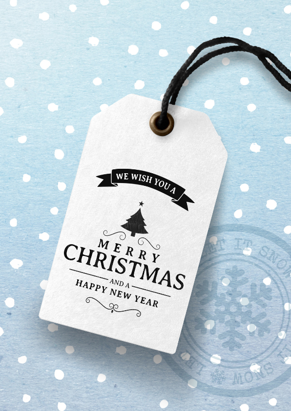 Moderne zakelijke kerstkaart 2020 label - Zakelijke kerstkaarten Zakelijke kerstkaarten - Moderne zakelijke kerstkaart 2020 label