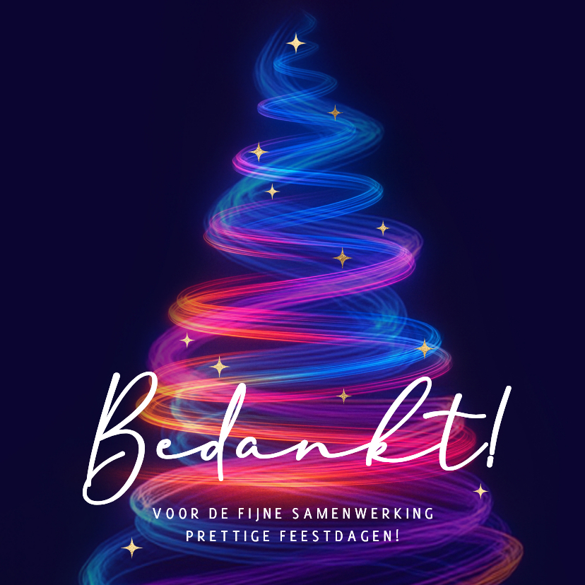 Moderne zakelijke kerstkaart kerstboom blauw rood - Zakelijke kerstkaarten Zakelijke kerstkaarten - Moderne zakelijke kerstkaart kerstboom blauw rood