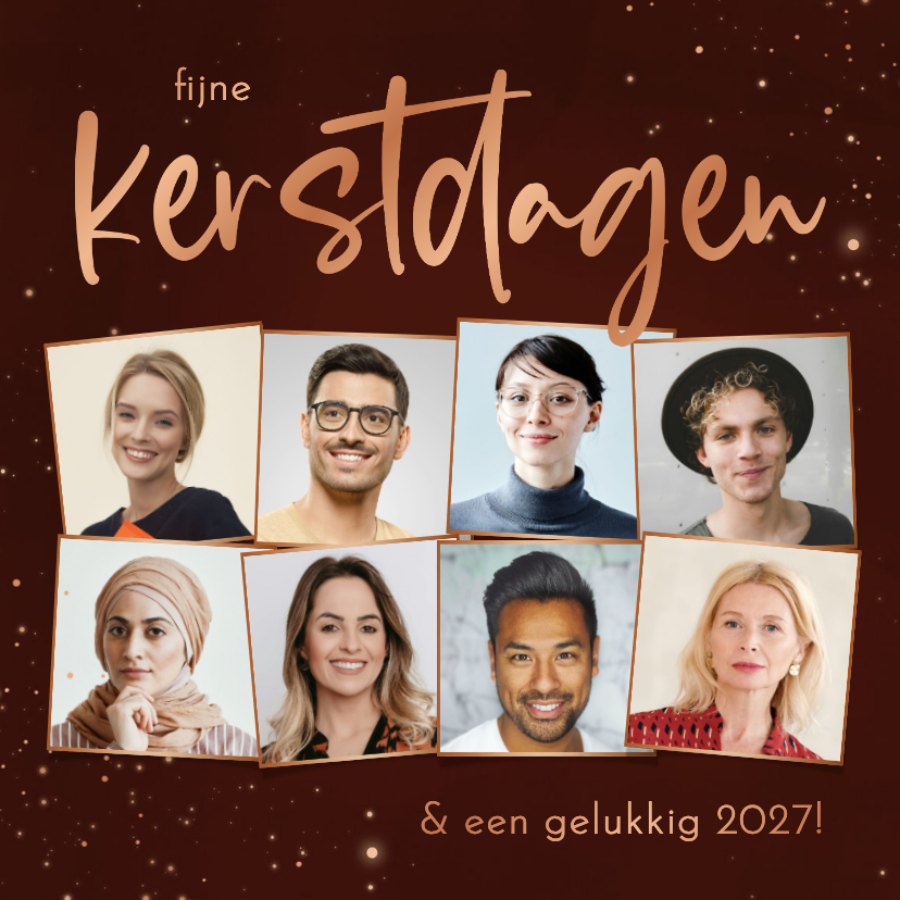 Rode zakelijke kerstkaart met fotocollage fijne kerst - Zakelijke kerstkaarten Zakelijke kerstkaarten - Rode zakelijke kerstkaart met fotocollage fijne kerst